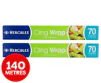 2 x 70m Hercules Cling Wrap