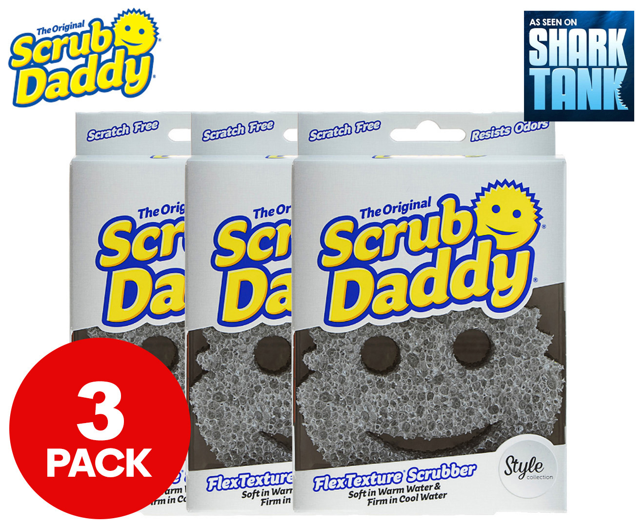 the original scrub daddy® flex texture® scrubber