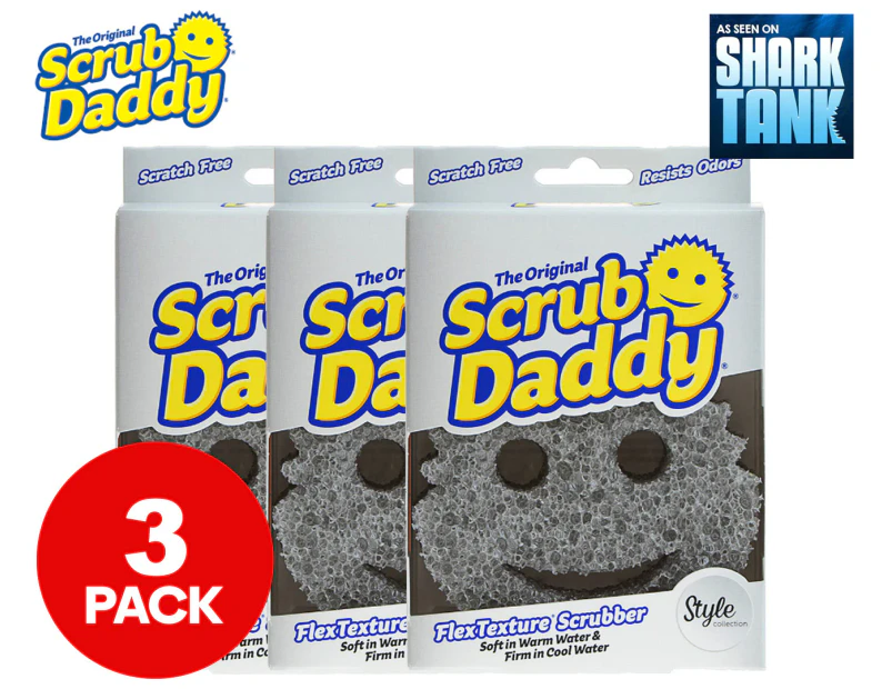 3 x Scrub Daddy Scrubber Limited Edition - Grey | Catch.com.au