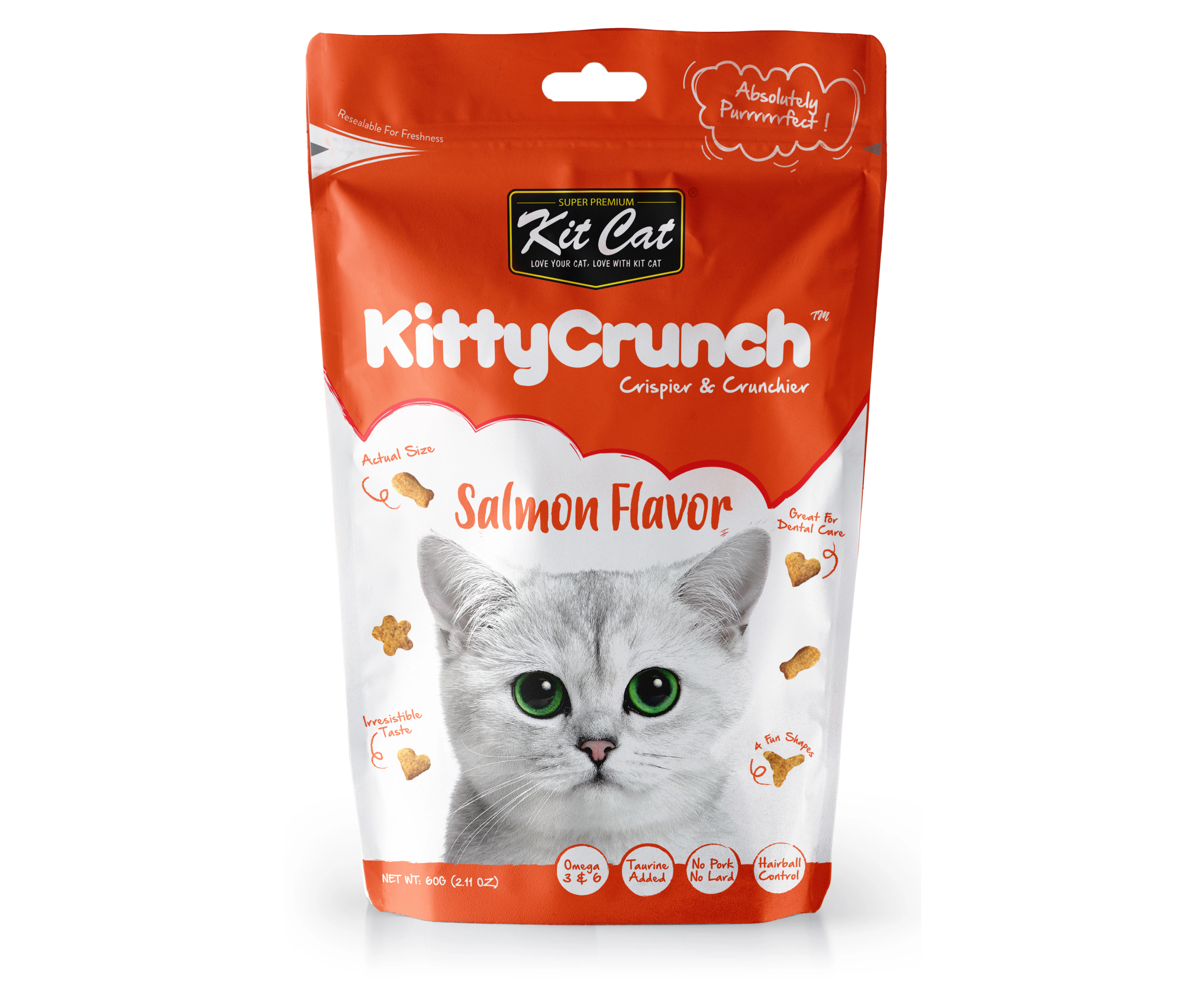 Kit Cat Kitty Crunch Salmon Cat Treat 60g