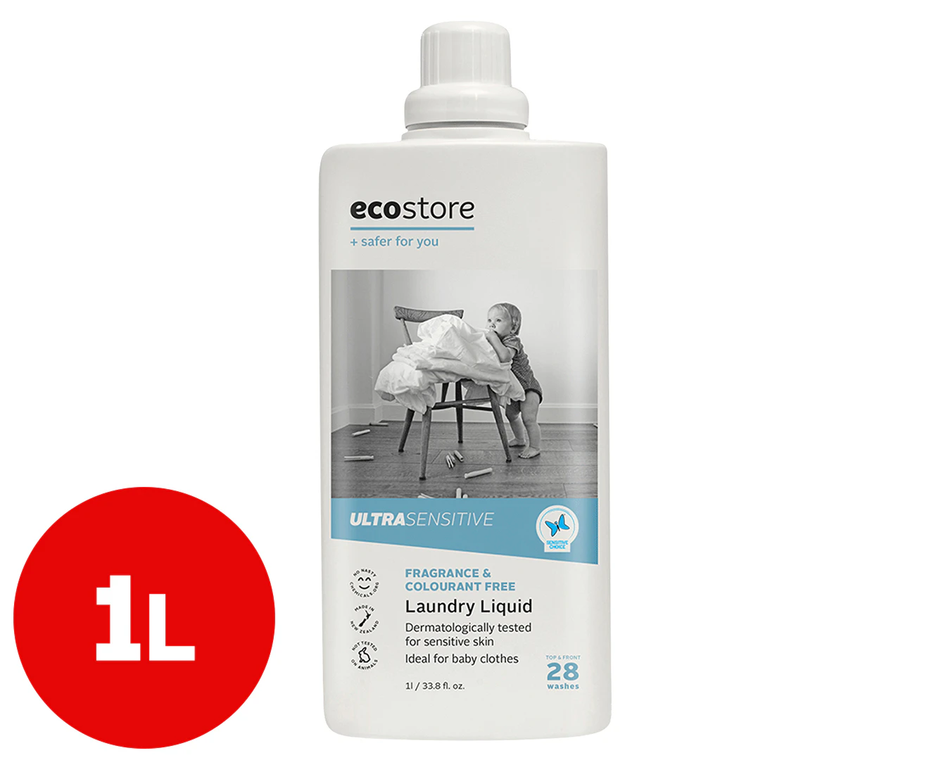 Ecostore Ultra-Sensitive Front & Top Loader Laundry Liquid 1L