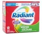 2 x Radiant Front & Top Loader Whites & Colours Laundry Powder 500g 2