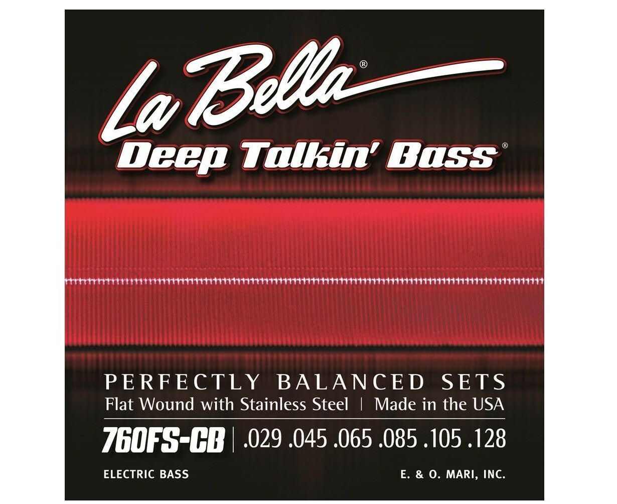 La Bella 760FS Deep Talkin Bass Flatwound Bass Strings 5-String Through Body 