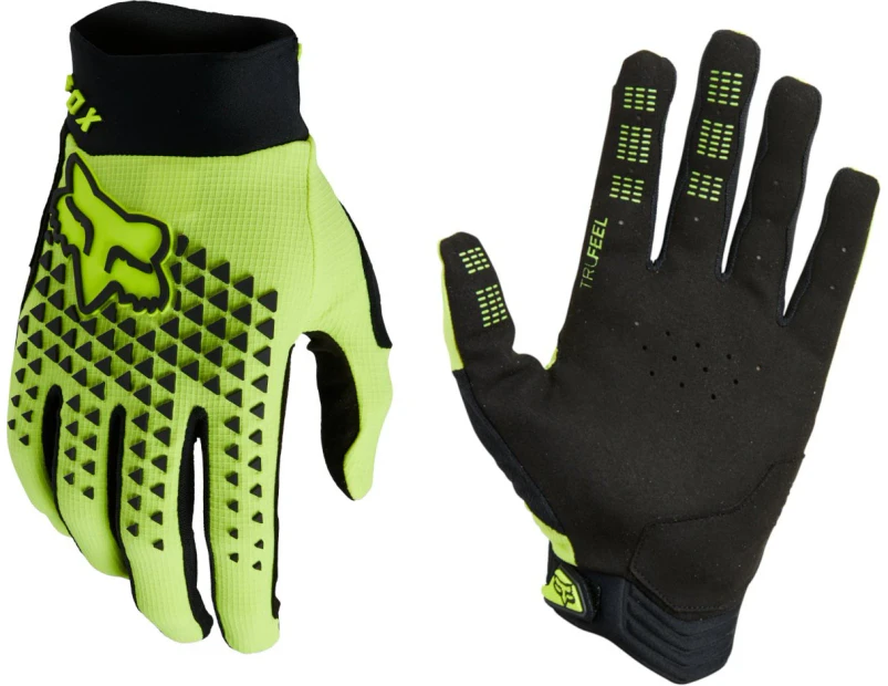 Fox Youth Defend Gloves Fluro Yellow 2022