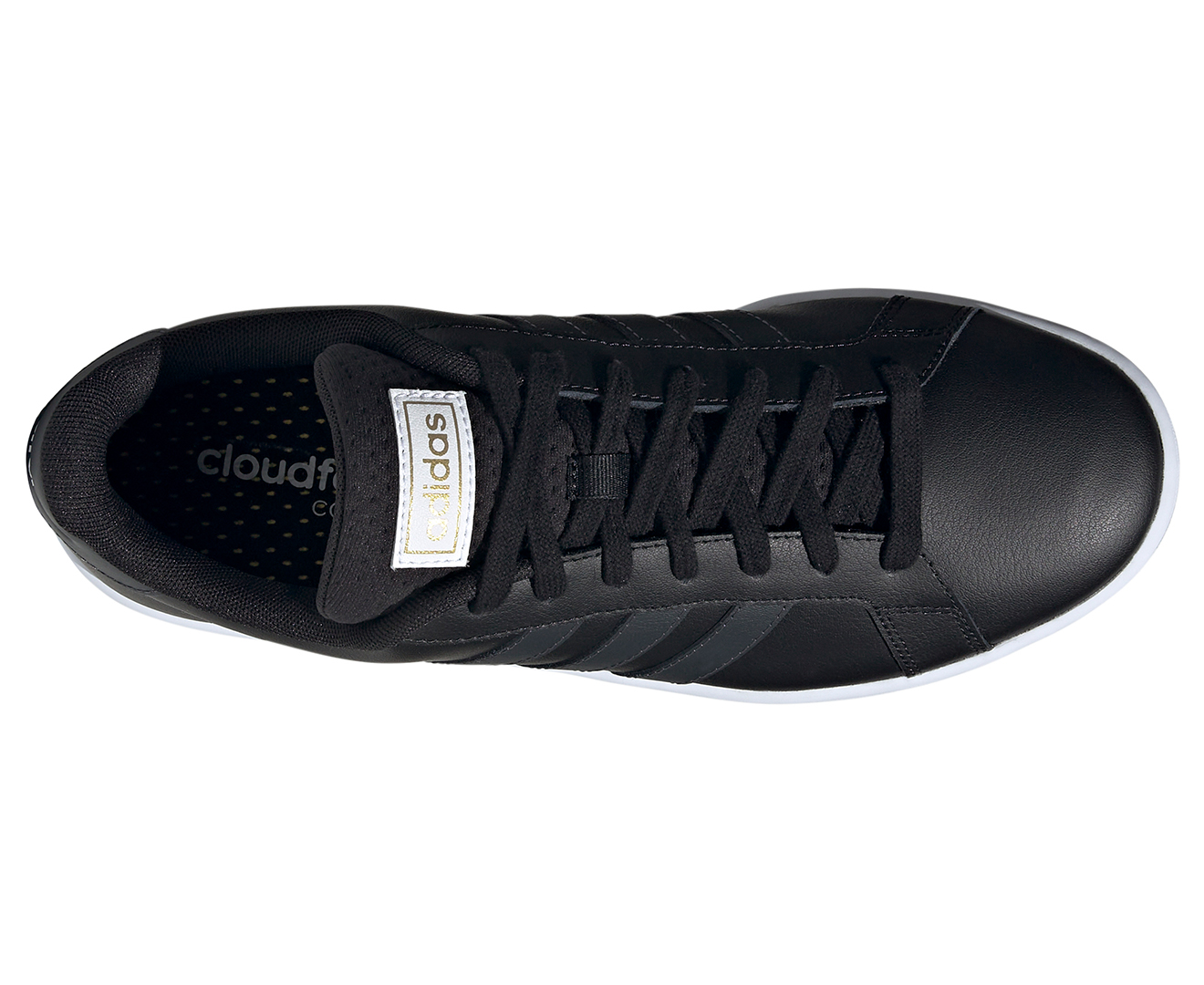 Adidas Men #39 s Grand Court Shoes Core Black/Matte Carbon/White Catch