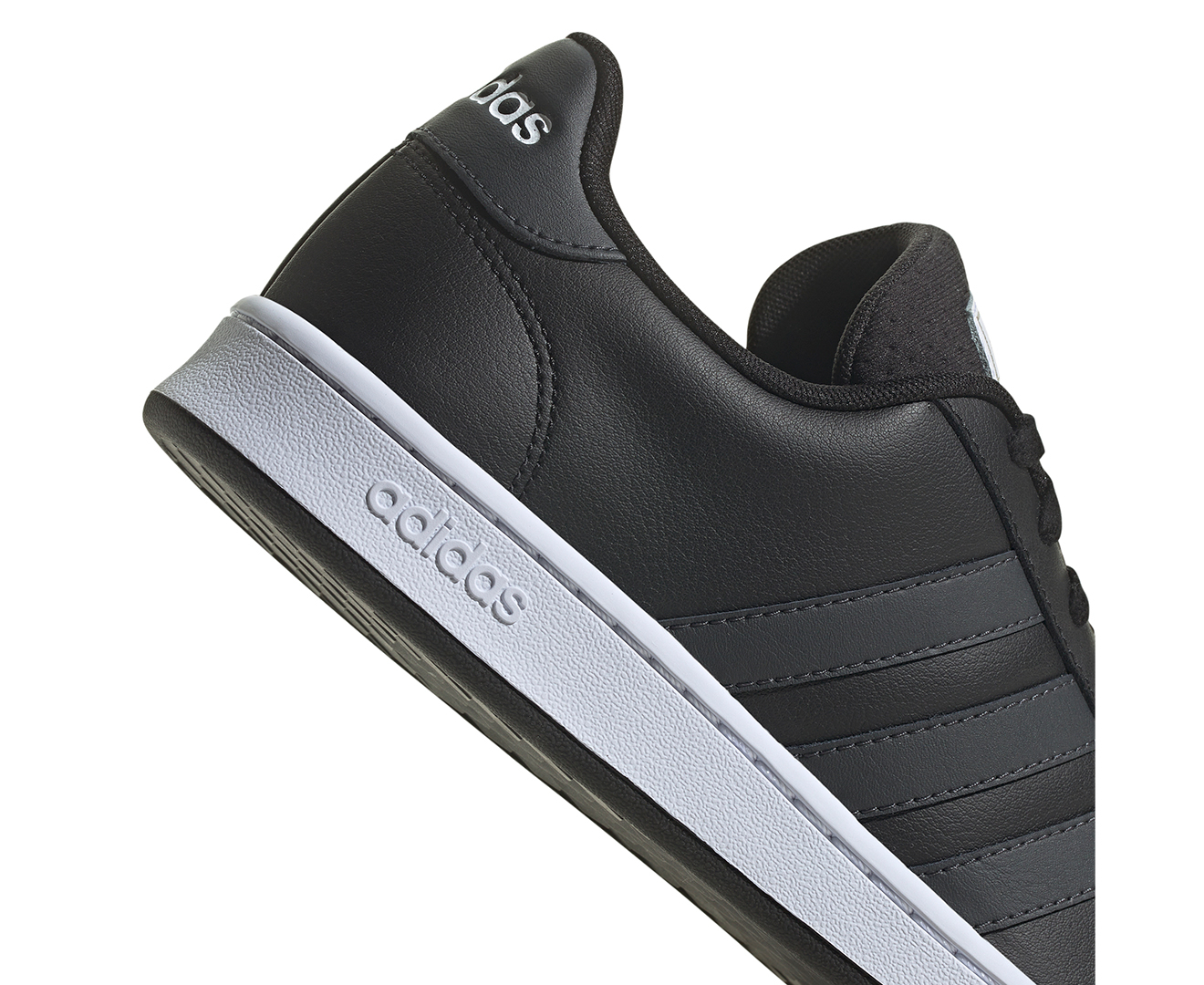 Adidas Men's Grand Court Shoes - Core Black/Matte Carbon/White | Catch