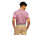 adidas Two-Tone Piqué Polo Shirt - Almost Pink/Legacy Burgundy -  Mens