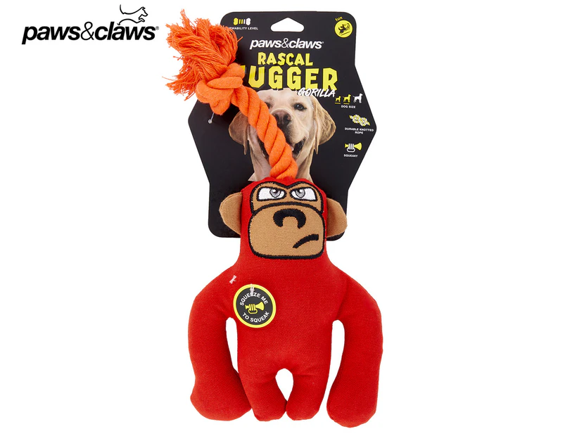 Paws & Claws Gorilla Rascal Tugger Dog Toy