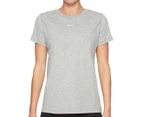 Nike Sportswear Women's Essential Crew Neck Tee / T-Shirt / Tshirt - Dark Grey Heather