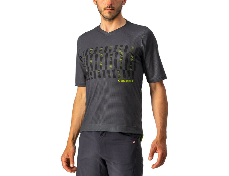 Castelli Trail Tech SS T-Shirt Olive Green/Dark Grey/Orange 2022