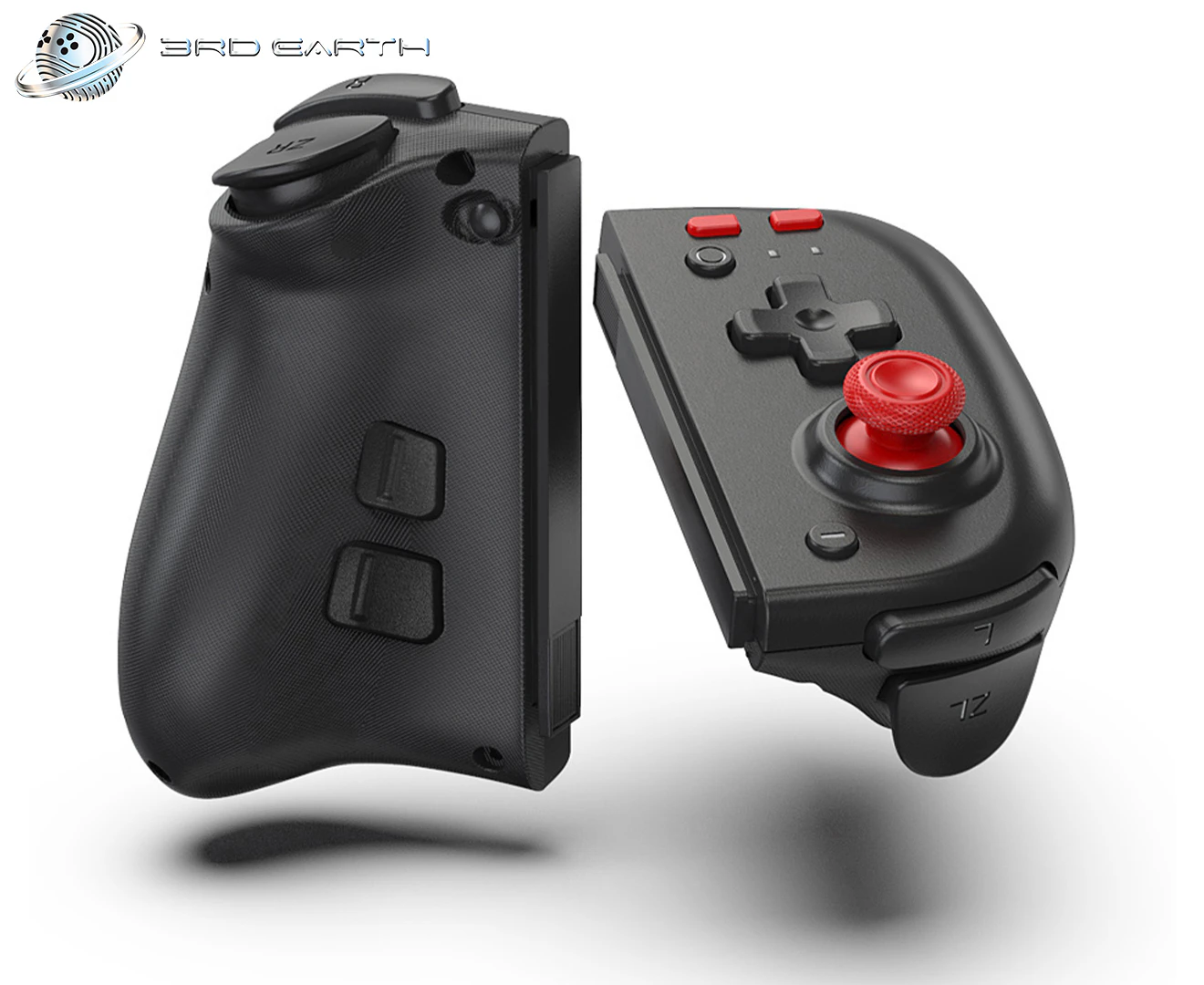 3rd Earth Programmable Enhanced Grip Controller Pair For Nintendo Switch Black