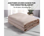 DreamZ 121x92cm Cotton Anti Anxiety Weighted Blanket Cover Protector Beige