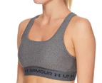 Under Armour Women's Crossback Mid Sports Bra - Heather Pitch Grey/Black