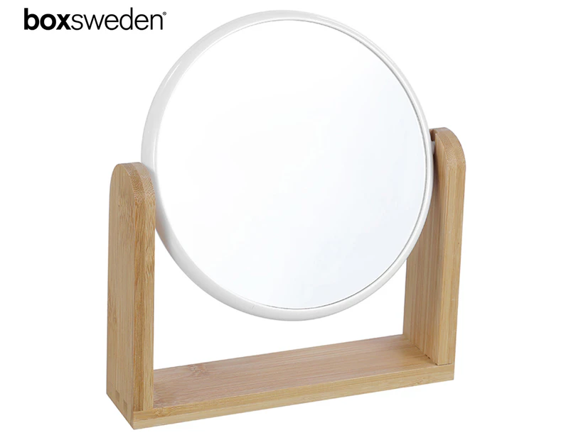 Boxsweden 20cm Bano Double-Sided Mirror On Stand - Natural