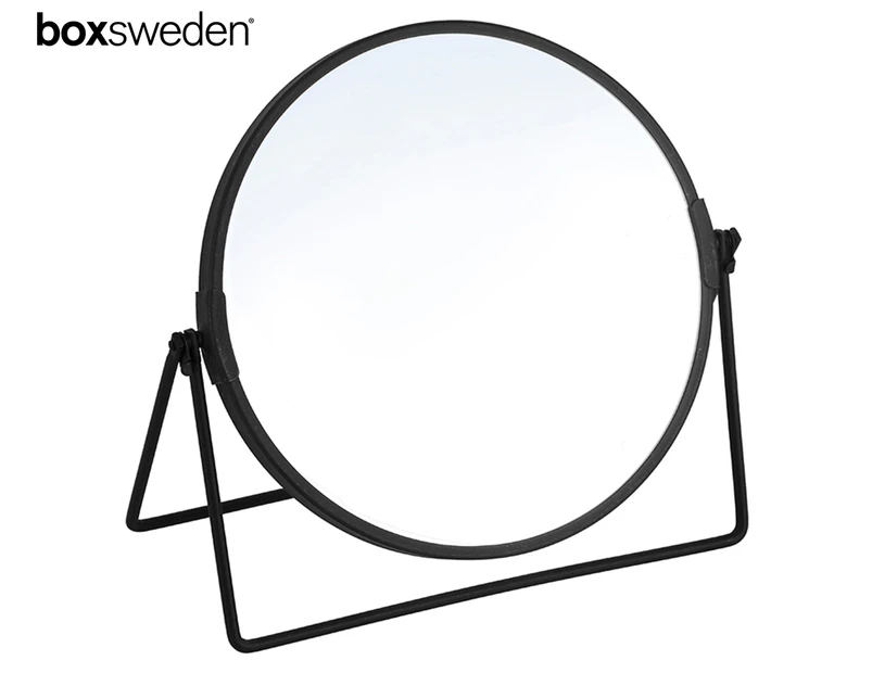 Boxsweden 19.5cm Bano Double-Sided Mirror On Stand - Black