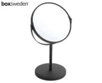 Boxsweden 31.5cm Bano Double-Sided Mirror On Stand - Black