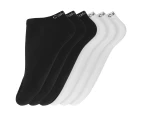 6PK Calvin Klein Women's One Size No Show Socks Black/White Assorted - :Multicoloured