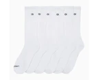 6PK Calvin Klein Men's One Size Basic Sport Athletic Crew Socks White - :White