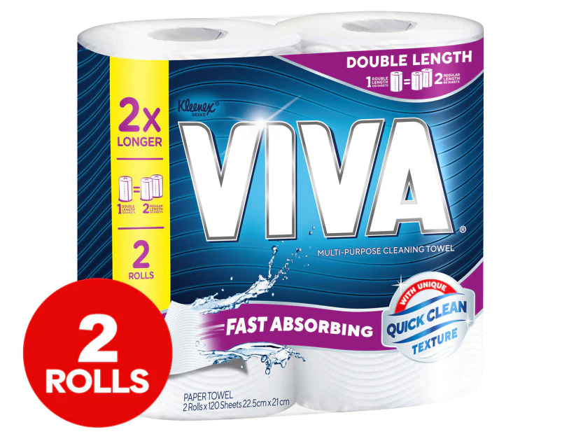 Kleenex VIVA Multi-Use Double Length Paper Towels 2pk