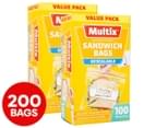 2 x Multix Resealable Sandwich Bags 100-Pack 1
