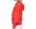 All About Eve Women's Classic Half Zip Hoodie - Red