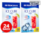 2 x 12pk Hercules Ice Cube Bags