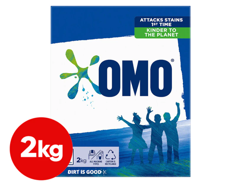OMO Active Clean Front & Top Loader Laundry Detergent Powder 2kg