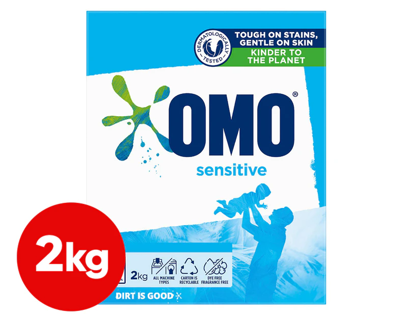 OMO Sensitive Front & Top Loader Laundry Detergent Powder 2kg