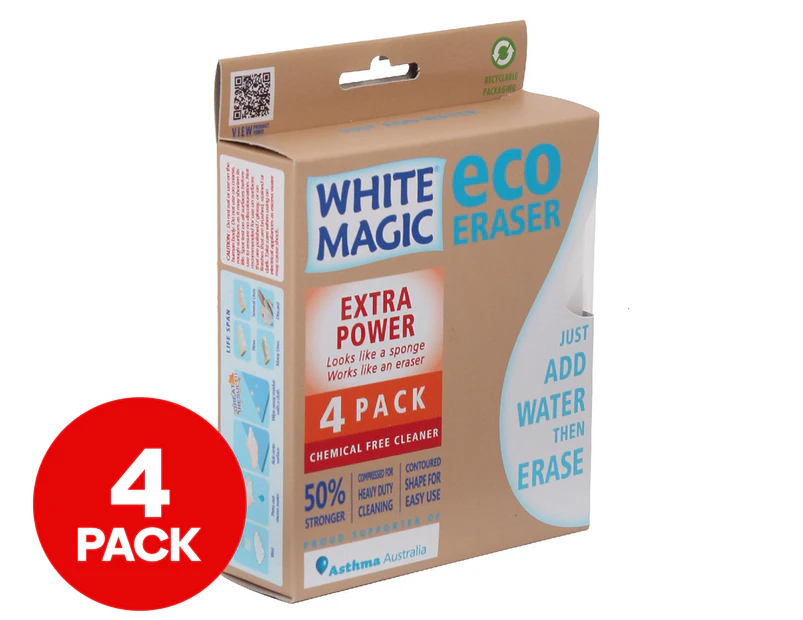 White Magic Extra Power Eco Eraser 4-Pack