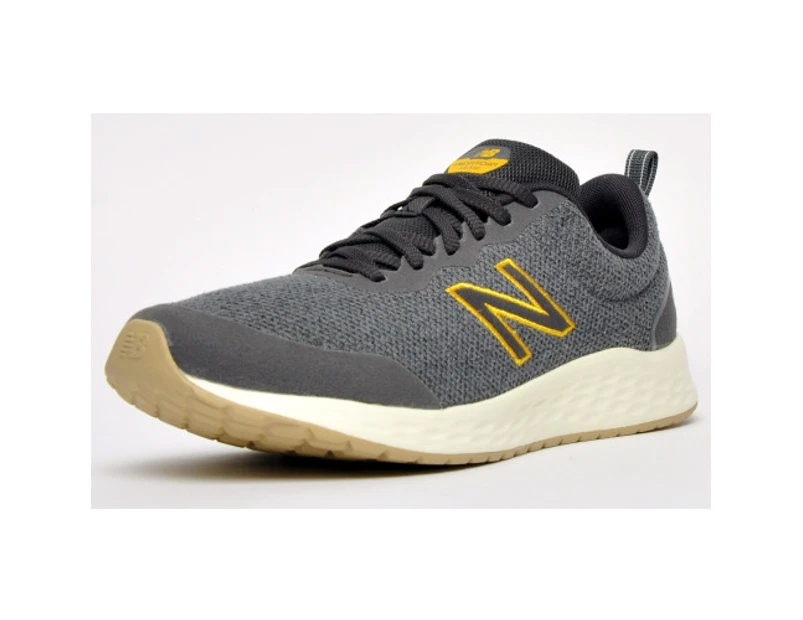 New Balance Mens Fresh Foam Arishi v3 Running Shoes Lace Up Sports Trainers - Grey/Yellow/White