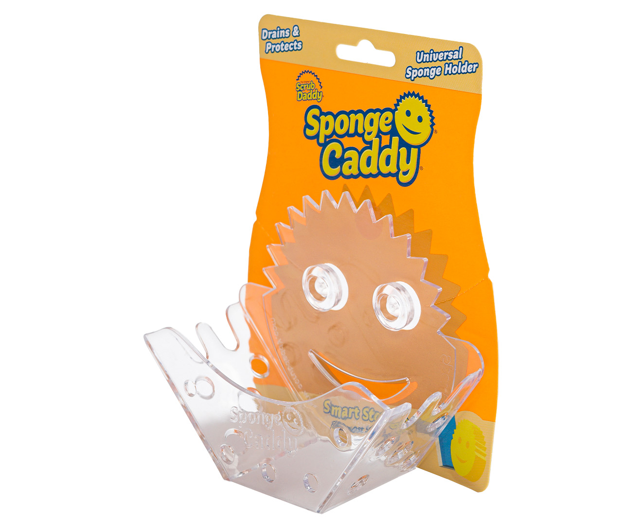 Scrub Daddy Sponge Holder - Daddy Caddy - Suction Sponge Holder for Smiley Face Sponge , Non-Slip Suction Cups, Sink Organizer for Kitchen and Bathroo