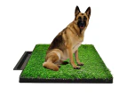 Artificial Grass Puppy Pee Pad Pet Loo Portable Training Mat with Dog Housebreaking Tray Reusable 3 Layered Rug Fake Grass Turf