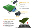 Artificial Grass Puppy Pee Pad Pet Loo Portable Training Mat with Dog Housebreaking Tray Reusable 3 Layered Rug Fake Grass Turf