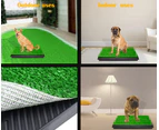 Artificial Grass Puppy Pee Pad Pet Loo Portable Training Mat with Dog Housebreaking Tray Reusable 3 Layered Rug Fake Grass Turf