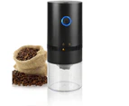 Portable Electric Burr Coffee Bean Grinder Multi Use Nut Grain Pepper -Black