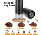 Portable Electric Burr Coffee Bean Grinder Multi Use Nut Grain Pepper -White