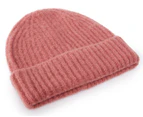 AC-LAB Women's Rib Knit Beanie - Soft Pink
