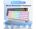 Gamakay MK61 60% Keyboard Mechanical Gaming Keyboard Gateron Switch for PC PS4 Xbox -Black Brown Switch