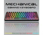 Gamakay MK61 60% Keyboard Mechanical Gaming Keyboard Gateron Switch for PC PS4 Xbox -Black Brown Switch