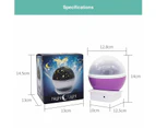 Wasel Starry Sky Night Lamp 3D Star Moon Projector Lunar Light Baby Kids Galaxy - Blue