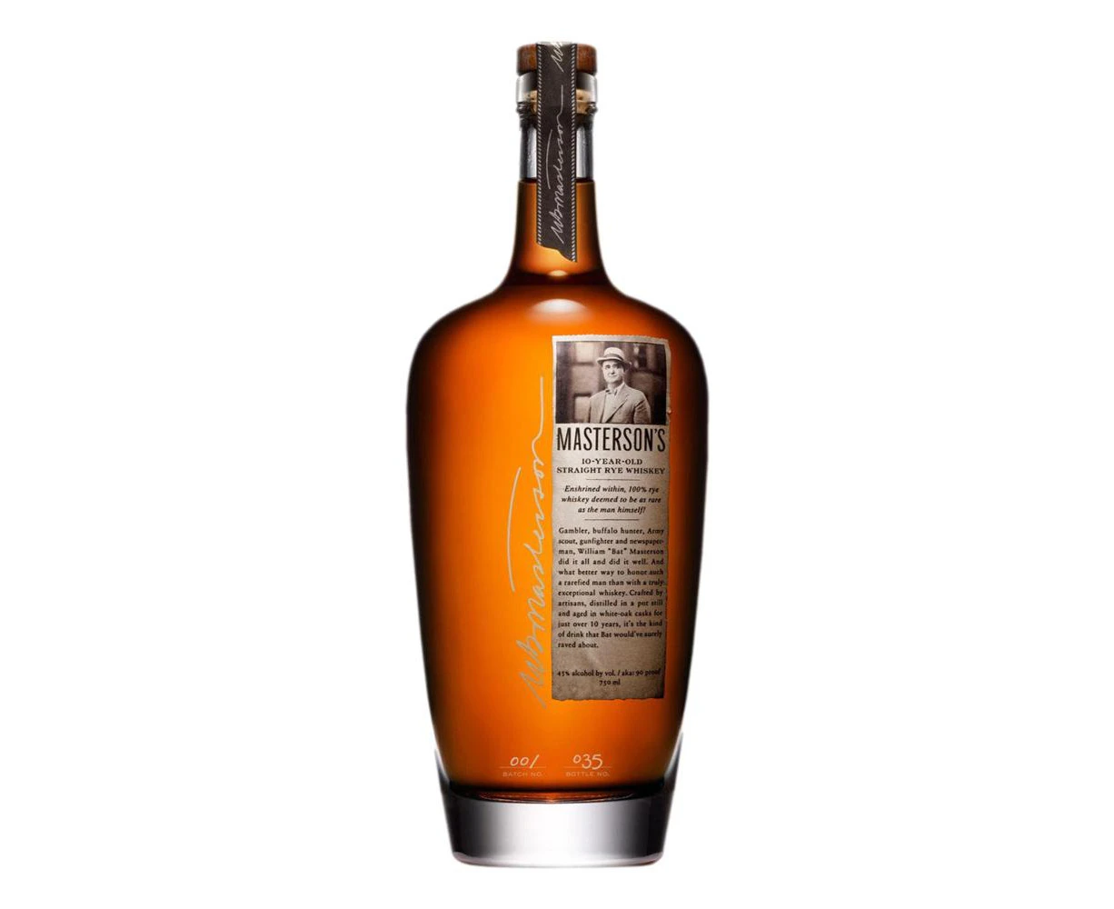 Masterson's 10 Year Old Straight Rye Whiskey 750mL