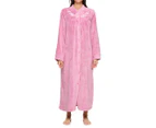 Schrank Women's Coral Fleece Dressing Gown - Dusty Pink