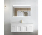 1200*455*445mm Hampton Mark II Matte White Wall Hung Vanity With Slimline Ceramic Top