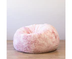 Plush Fur Bean Bag - Marble Pink Cloud