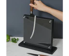 Double-Sided Magnetic Natural Bamboo Knife Holder Knife Block Black