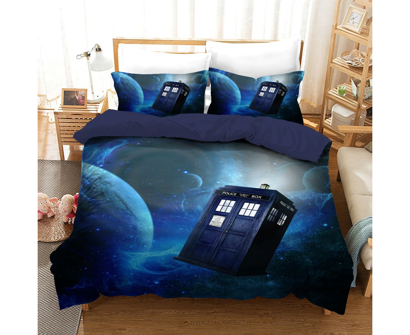 Doctor Who Dr Quilt Doona Duvet Cover Pillow Case Set