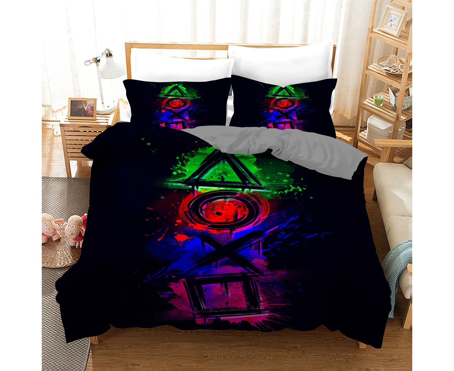 Ps Gamer Quilt Doona Duvet Cover Pillow Case Set