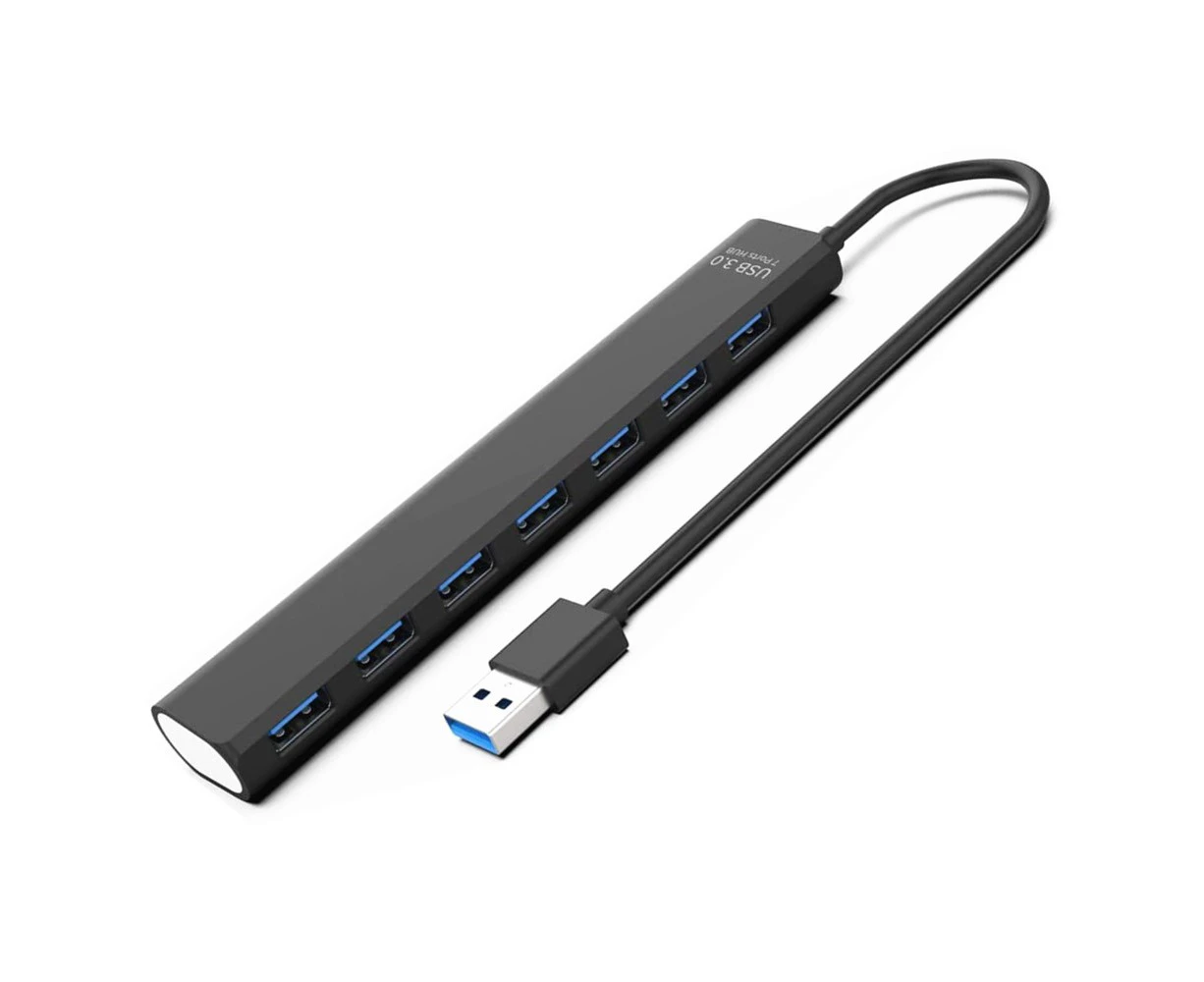 Multi USB 3.0 Hub 7 Port High Speed 5Gbps Slim Compact Expansion Smart Splitter Extender