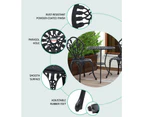 Gardeon Outdoor Setting Dining Chairs Table 3 Piece Bistro Set Cast Aluminum Patio Garden Furniture Black