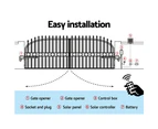 LockMaster Swing Gate Opener Auto Solar Power Electric Kit Remote Control 800KG